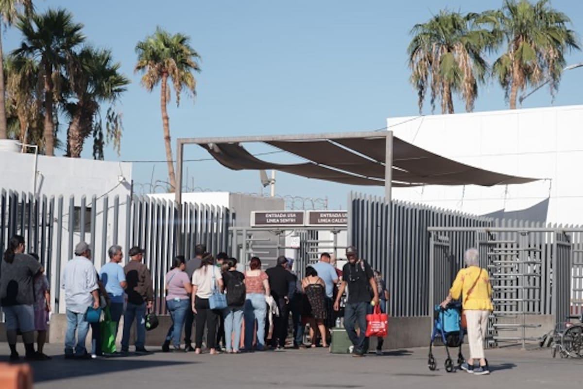 Hasta 1 hora con 50 minutos de espera en filas para cruzar a Estados Unidos