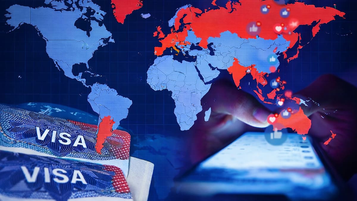 Estos son los 42 países cuyos viajeros podrían tener que entregar un historial de cinco años de redes sociales para entrar a Estados Unidos