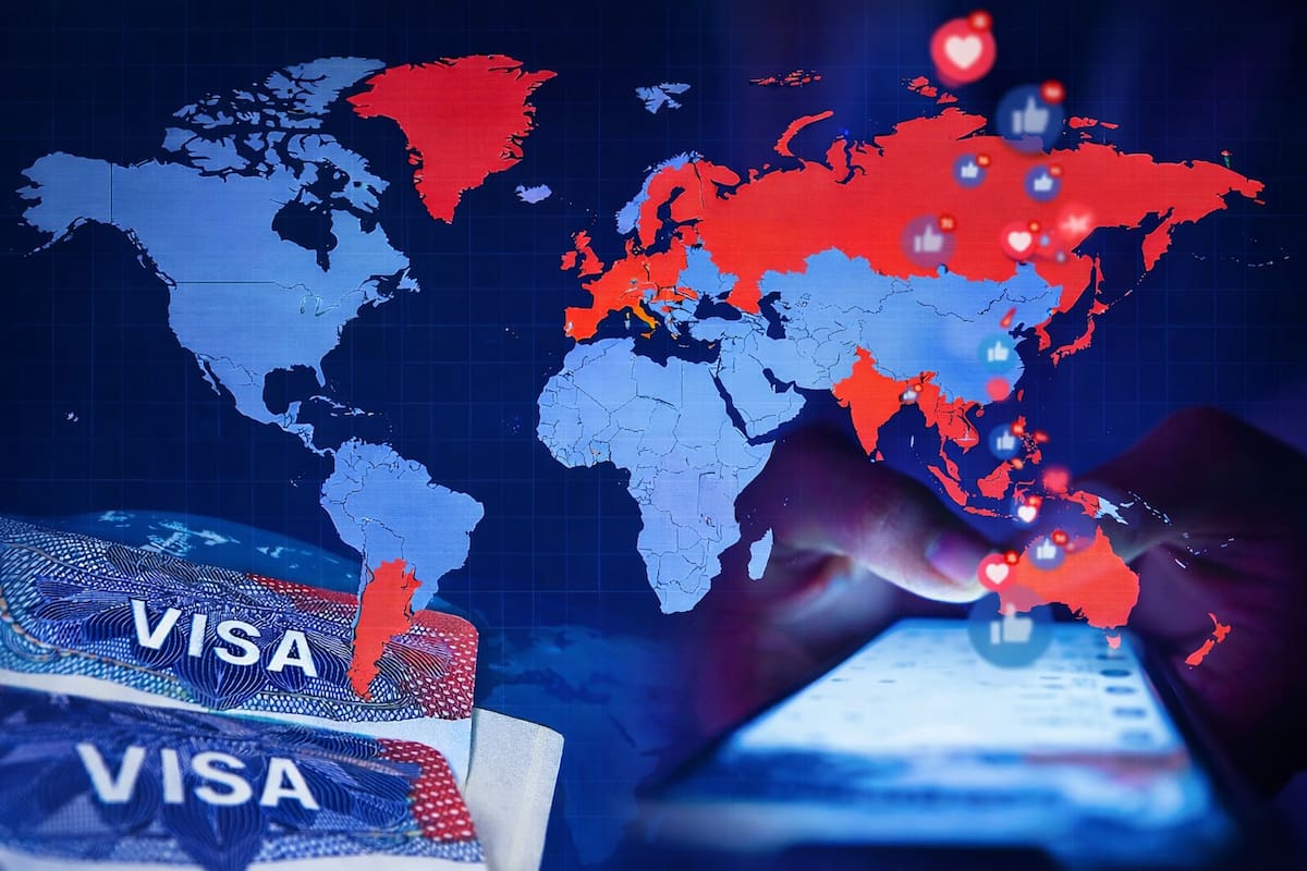 Estos son los 42 países cuyos viajeros podrían tener que entregar un historial de cinco años de redes sociales para entrar a Estados Unidos