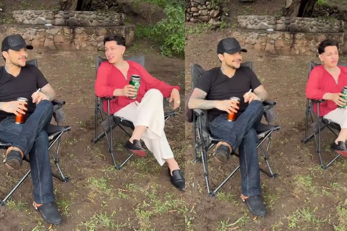 Critican a Christian Nodal por compartir video junto a Kunno: “lo ha visto más que a Inti”