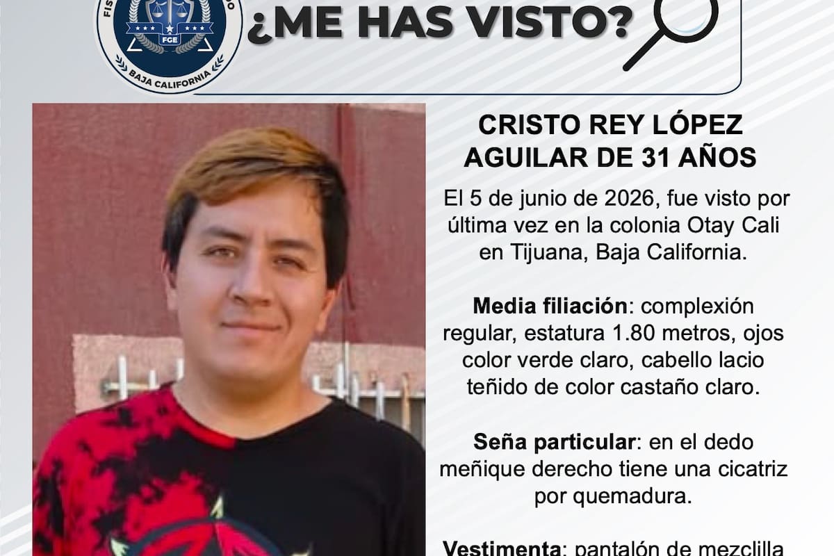 Se busca a Cristo Rey López Aguilar de 31 años de edad