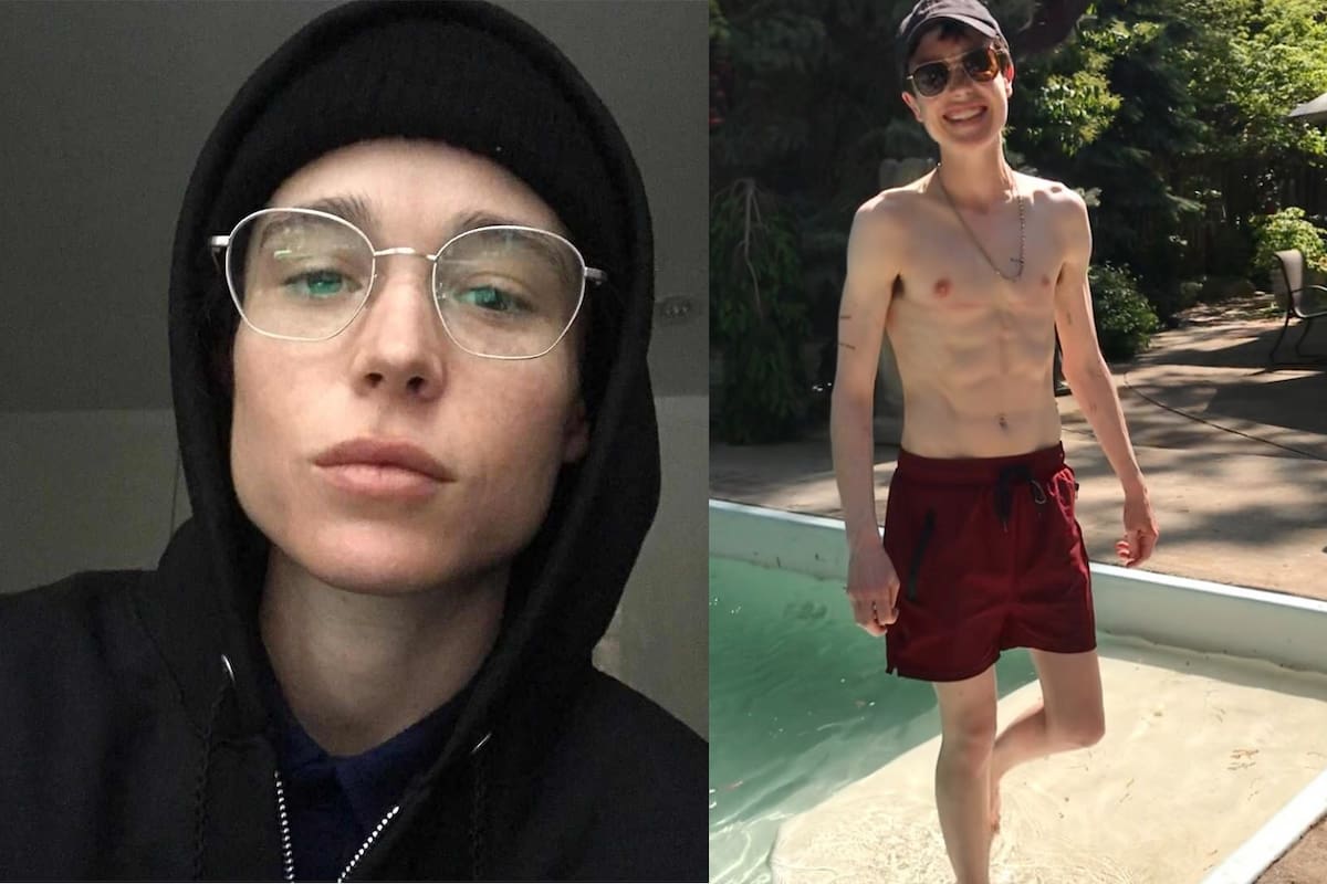 Elliot Page comparte foto sin camisa, a meses de declararse trans