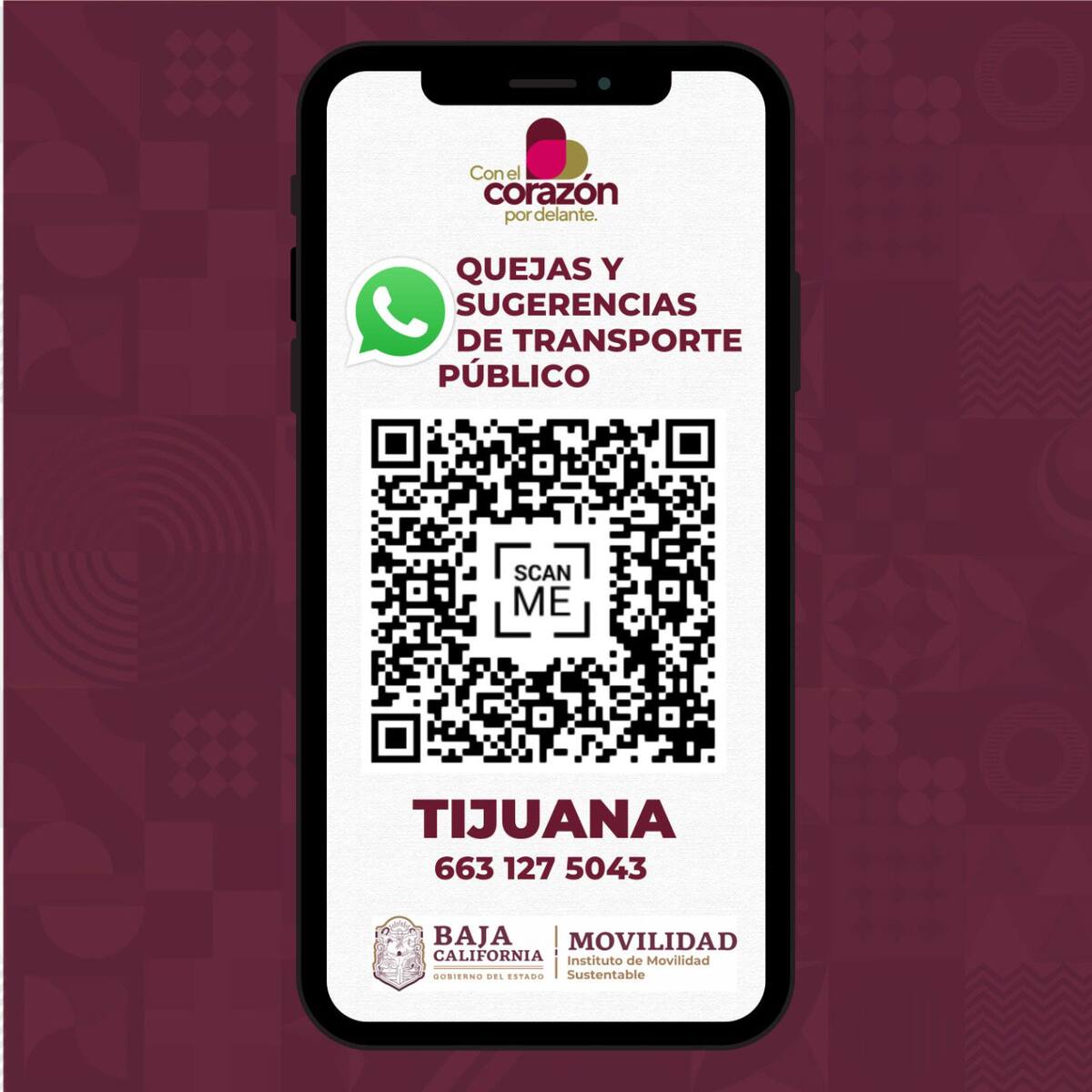 Los ciudadanos puedan presentar la queja desde su teléfono celular a través de código QR.