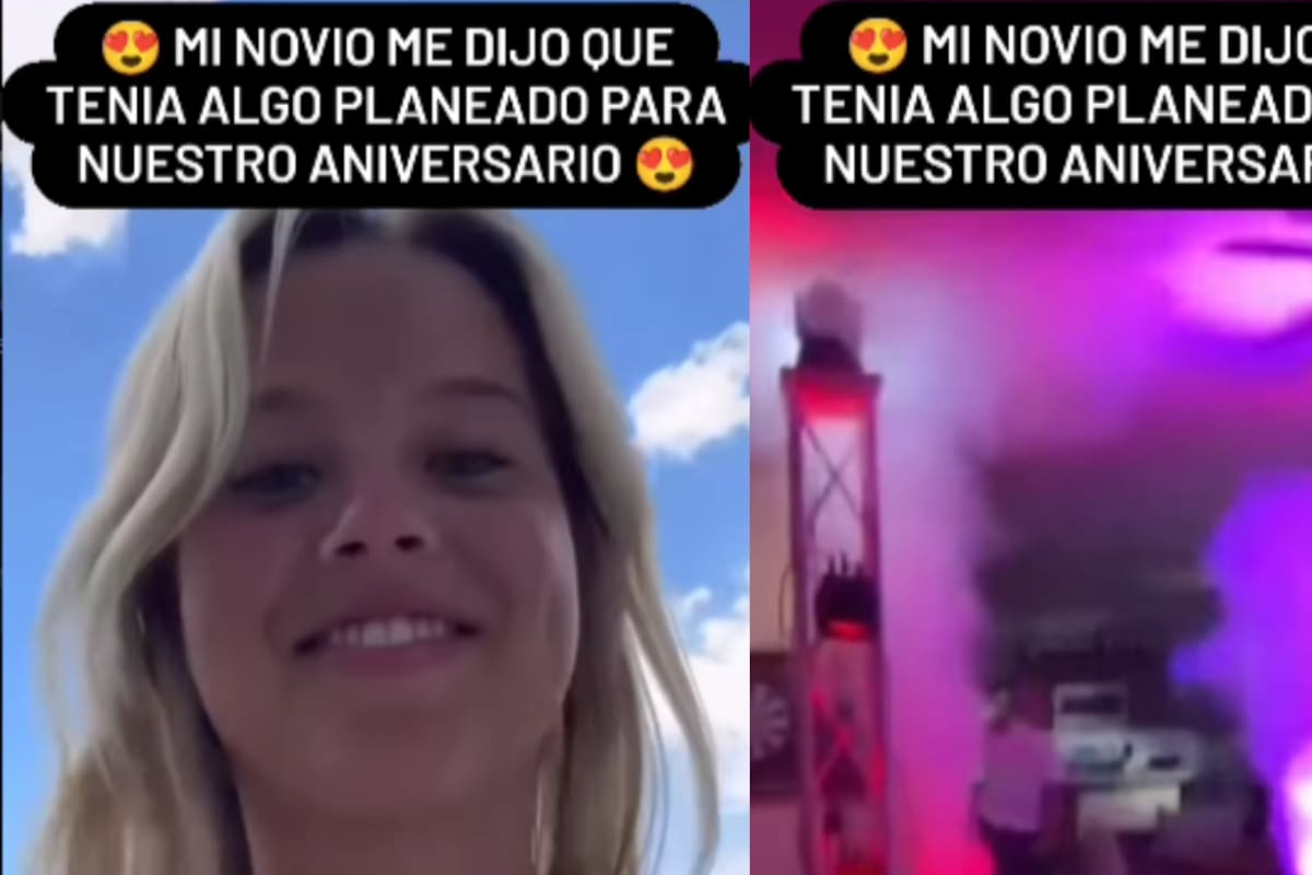 “Amiga, cásate ahí es”: Joven es sorprendida por su pareja en su aniversario de dos meses con un concierto, humo y luces dentro de su casa