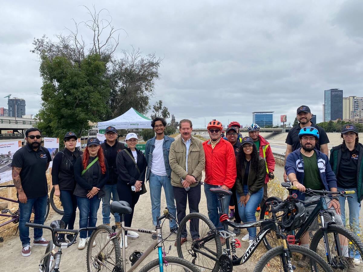 Ese viernes inició la primera etapa del proyecto de rehabilitación y ampliación del Paseo del Río Tijuana para la implementación de una ciclovía.