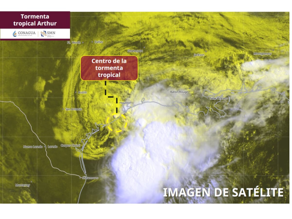 Tormenta tropical Arthur. | Foto: SMN.