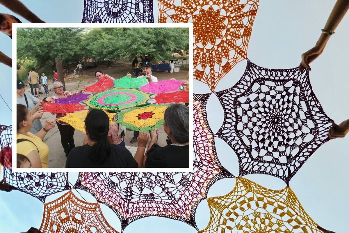 ¡Lo lograron! Crean cielo tejido para la colonia Metalera de Hermosillo