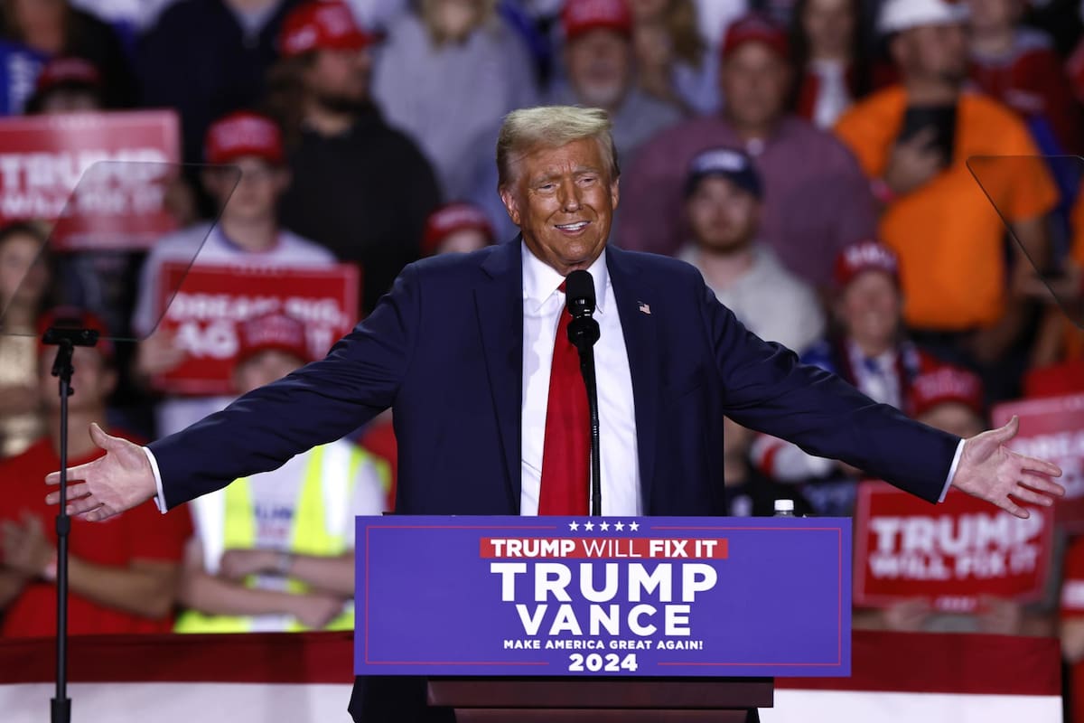 Donald Trump durante un mitin de su campaña electoral. | Crédito: EFE