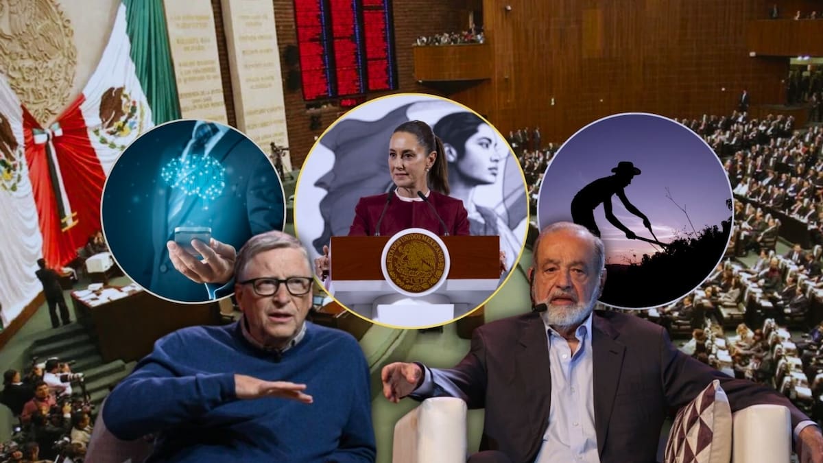 Jornada laboral en México: Mientras Carlos Slim apuesta por trabajar más horas y aumentar la edad de jubilación, Bill Gates visualiza una jornada de solo dos días con ayuda de la IA