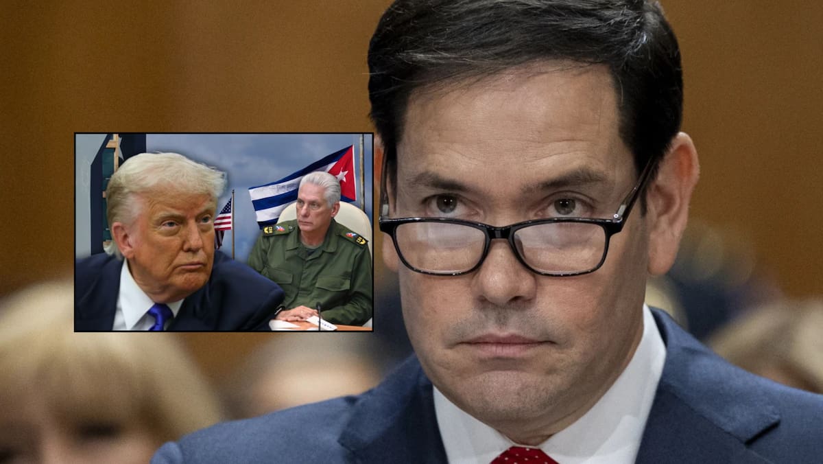 Trump bromea con que Marco Rubio gobierne Cuba y enciende alarma en La Habana. Foto: AP/REUTERS/X @DiazCanelB