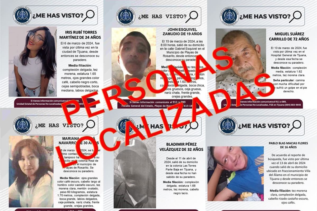 Localizan a seis personas reportadas como desaparecidas