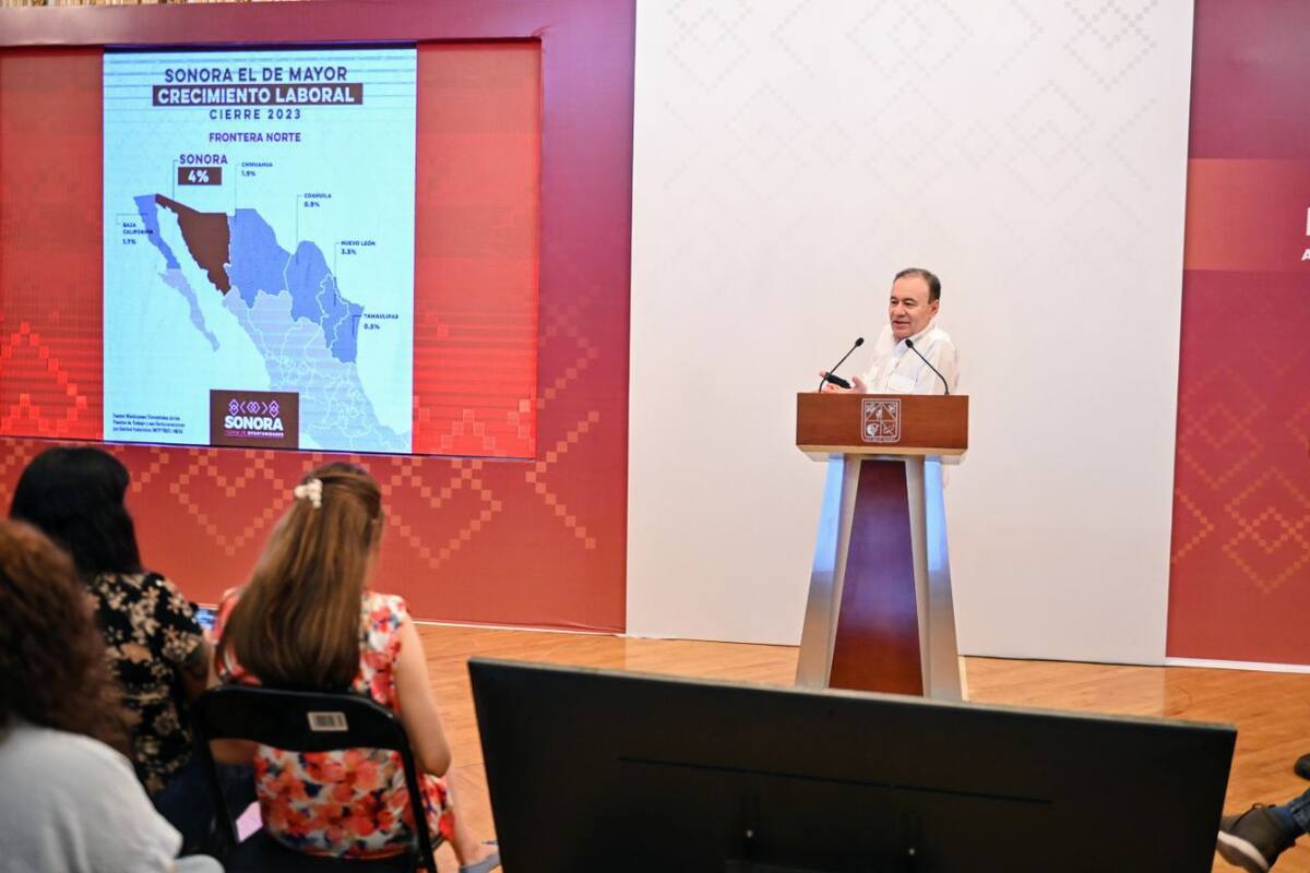 Registra Sonora mayor crecimiento laboral en la frontera Norte: Gobernador Durazo