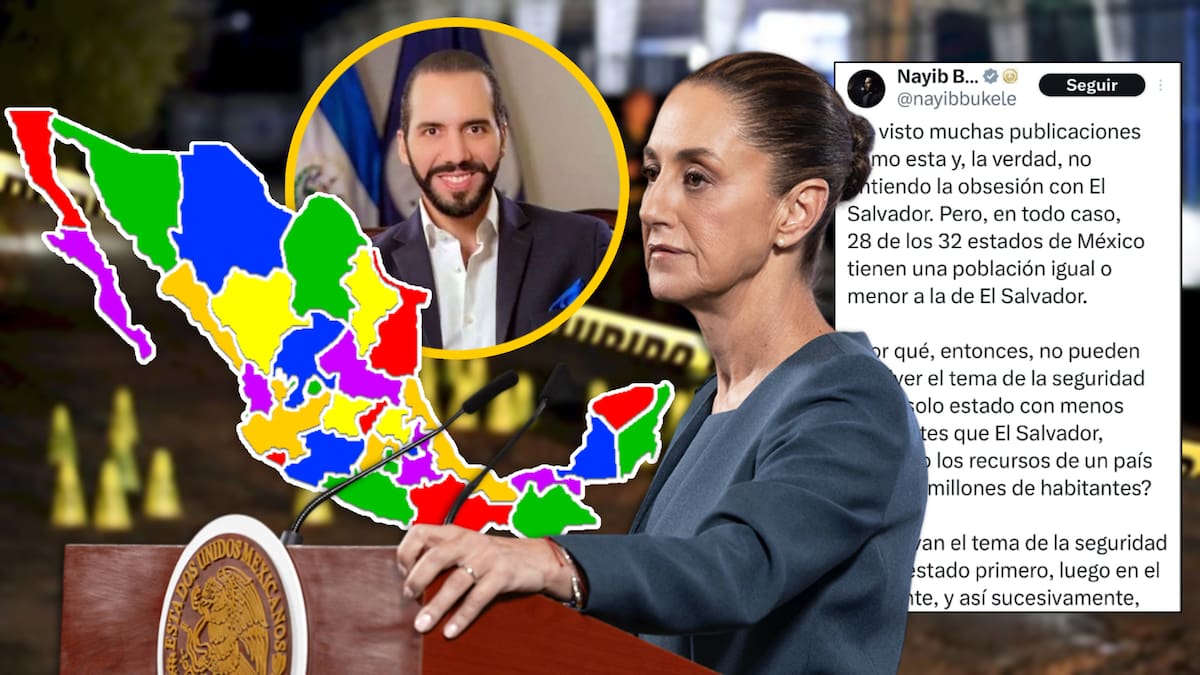 Bukele sugiere resolver la inseguridad en México estado por estado; Sheinbaum responde. FOTO: Especial