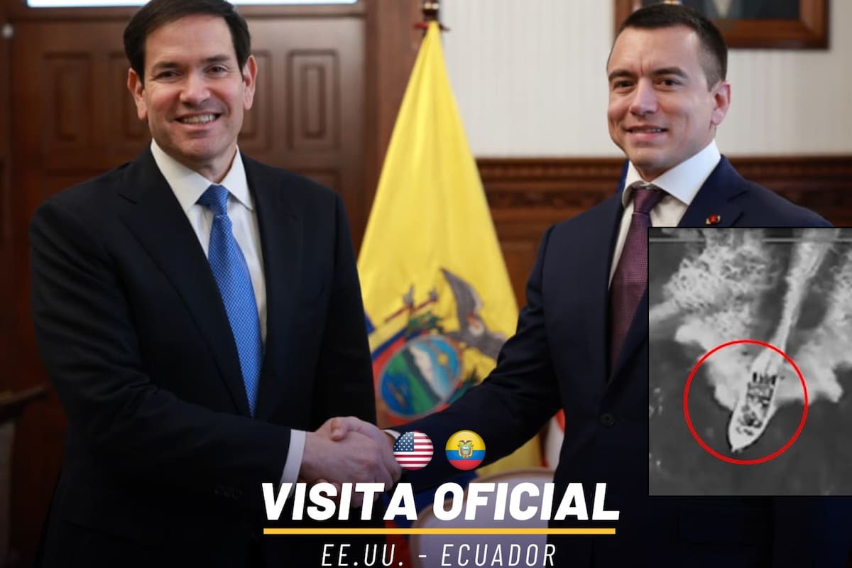 Ataques militares al narco en “países amigos” no son necesarios, dice Marco Rubio en visita a Ecuador, después de hundir lancha que transportaba drogas en Venezuela