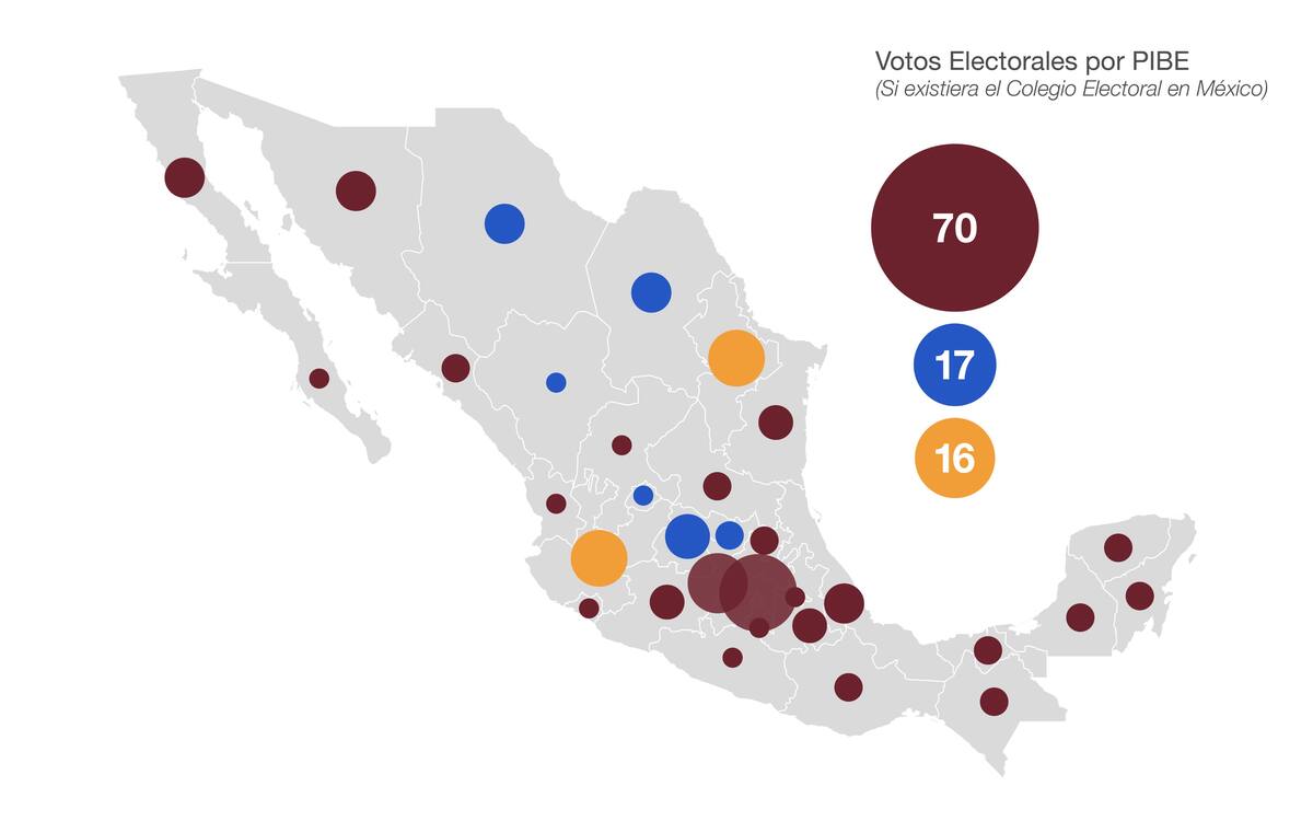 Mapa muestra distribución de votos electorales por PIBE y partidos dominantes. / Foto: @UlaVaz en X