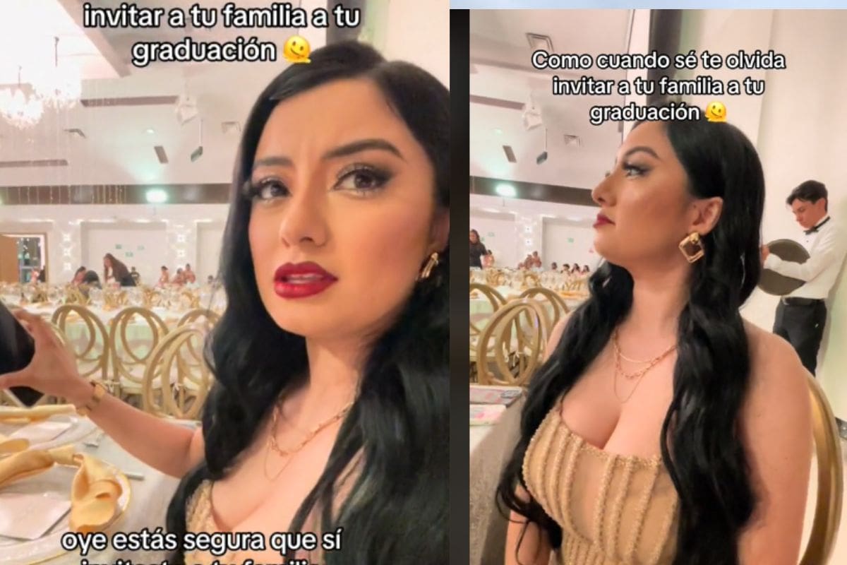 Mujer se olvida de invitar a su familia en el día de su graduación