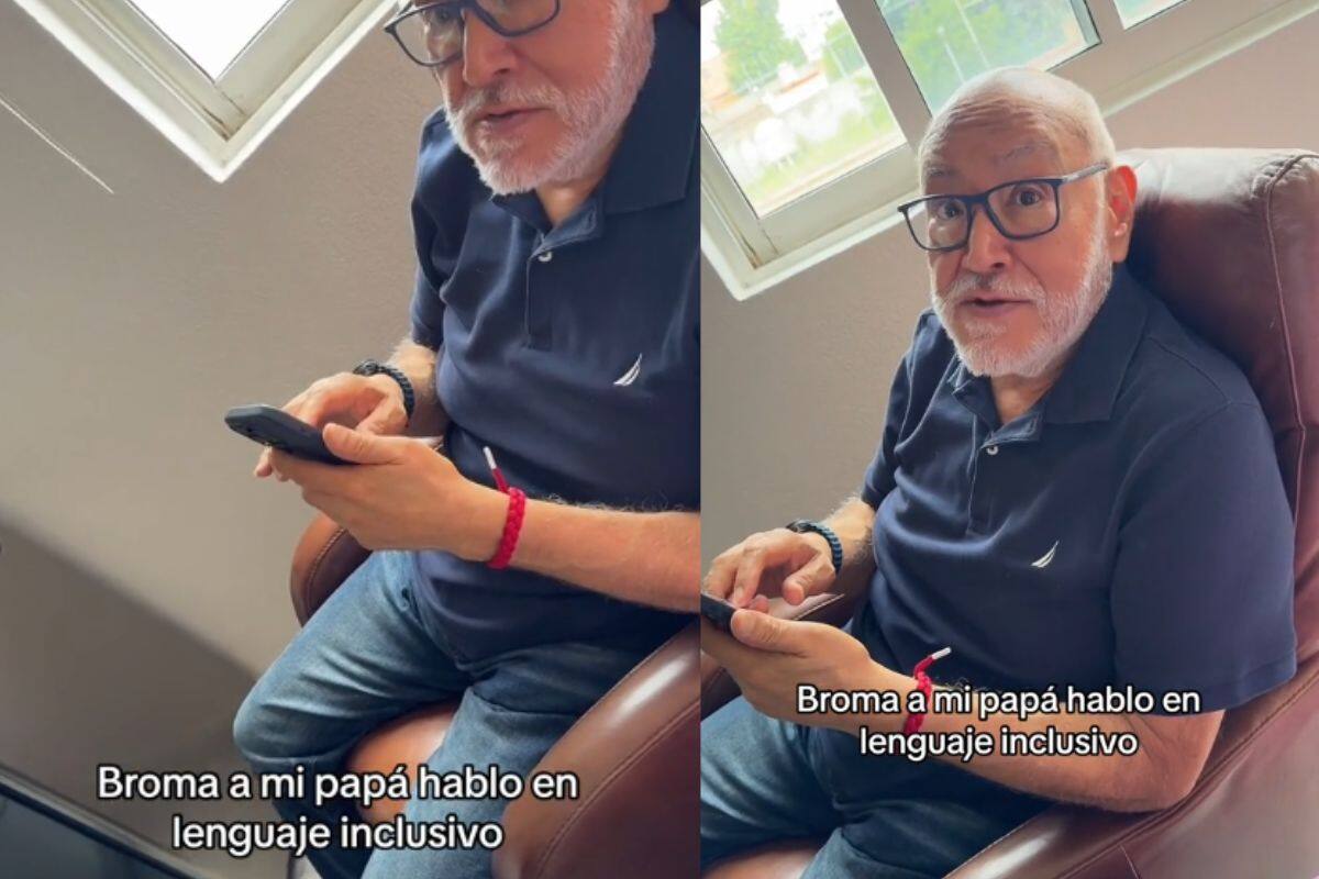“Habla bien por favor, no te entiendo”: Mujer empieza a hablarle a su padre en lenguaje inclusivo