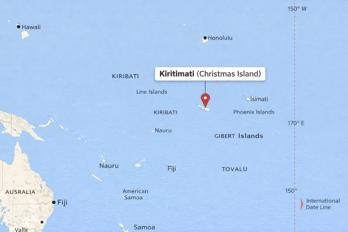 Mapa de las islas del Pacífico.