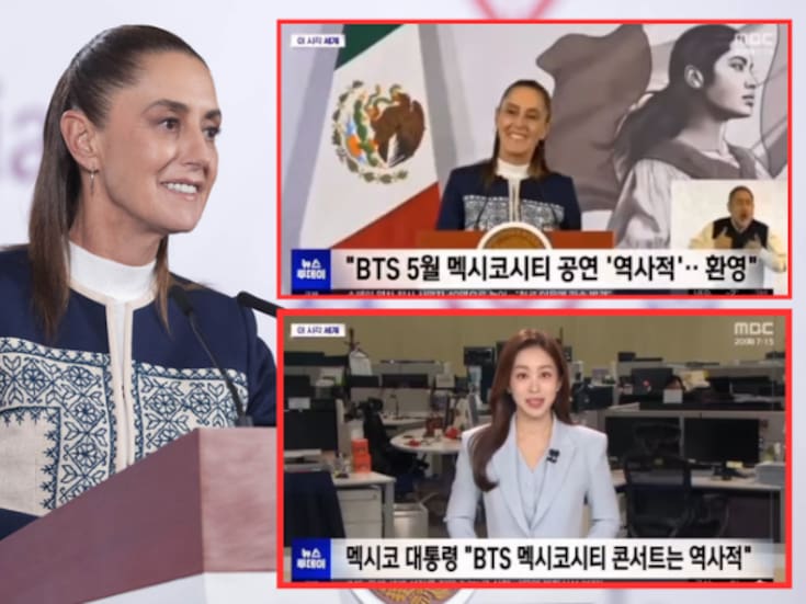 Claudia Sheinbaum y ARMYS mexicanas llegan a la televisión coreana: BTS en México desata protesta por boletos y transparencia en la venta