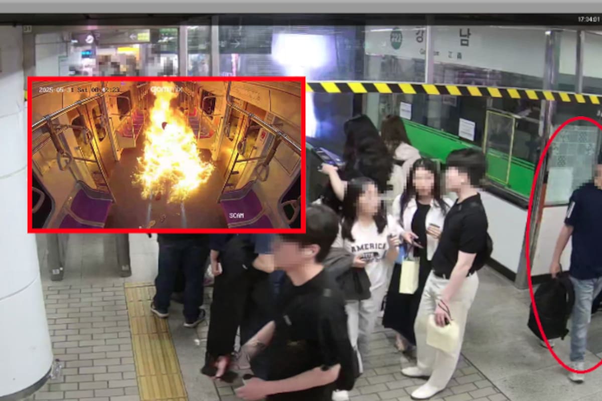 VIDEO: Terror en el metro de Seúl: intentó incendiar un vagón con 160 personas tras perder juicio de divorcio