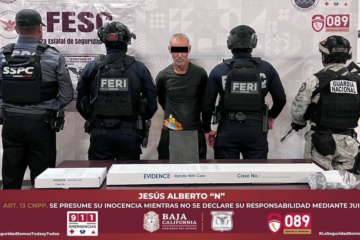 Detienen a “El Mazapán” con armas largas y cartuchos en Tijuana