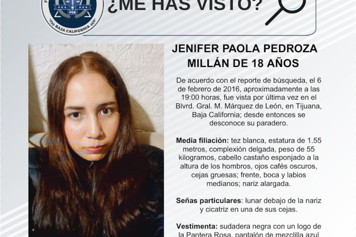 Se busca a Jenifer Paola Pedroza Millán de 18 años