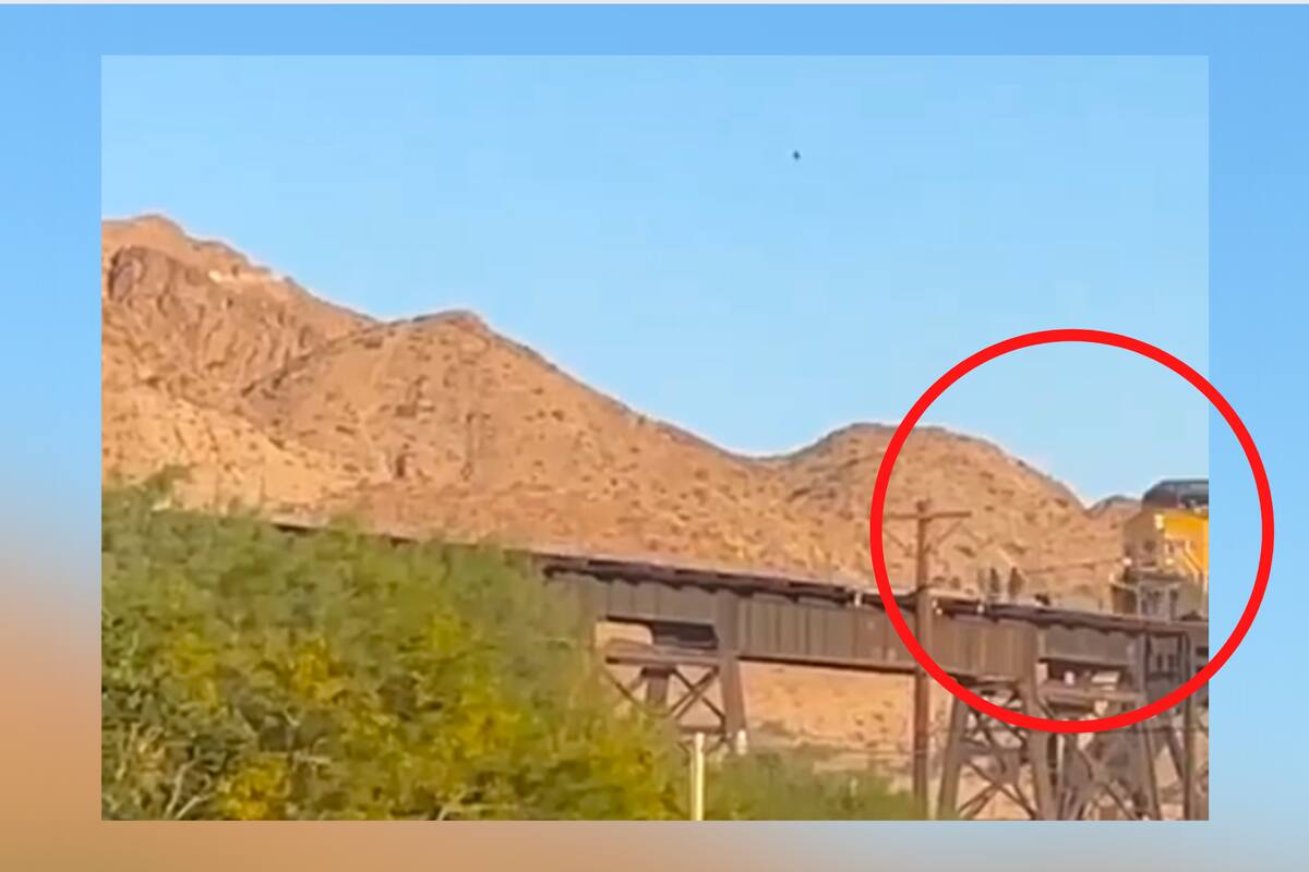 Video: Tren “desaparece” migrantes en puente ferroviario de Nuevo México, lo captan video