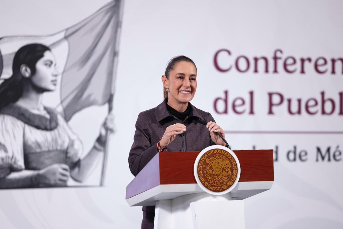 La presidenta Claudia Sheinbaum en su 'Conferencia del Pueblo' del 7 de octubre del 2025. | Crédito: Presidencia