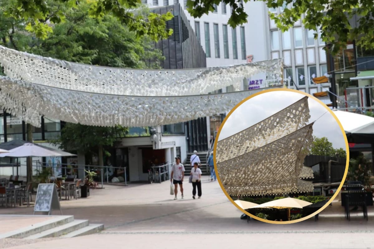 Un estudiante alemán crea un toldo que imita la sombra irregular de los árboles para ayudar a enfriar las ciudades durante el verano, deja pasar el viento y la lluvia, no necesita electricidad, además puede instalarse en lugares donde plantar árboles resulta difícil