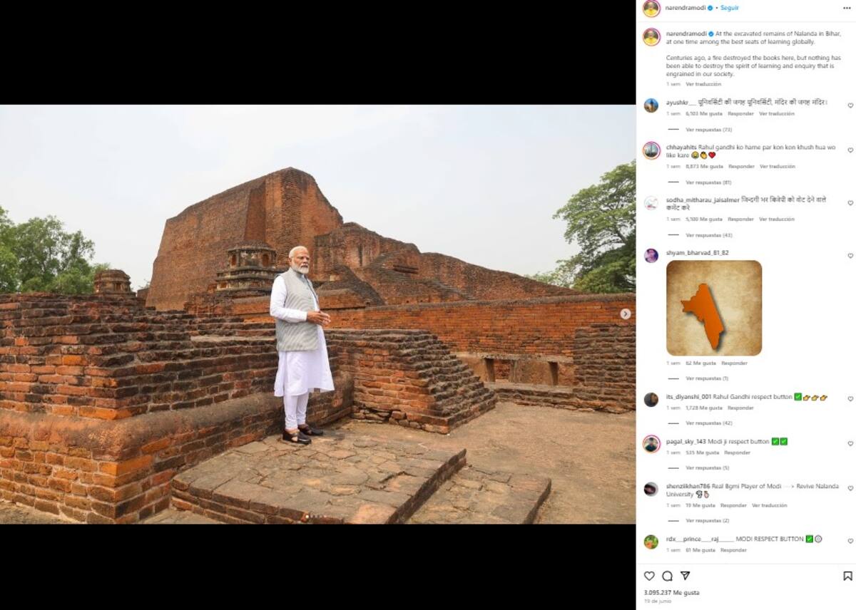 El primer ministro de la India, Nerenda Mori, envía condolencias por la mortal estampida tras una oración que cobró cerca de 100 vidas. | Instagram @narendramodi