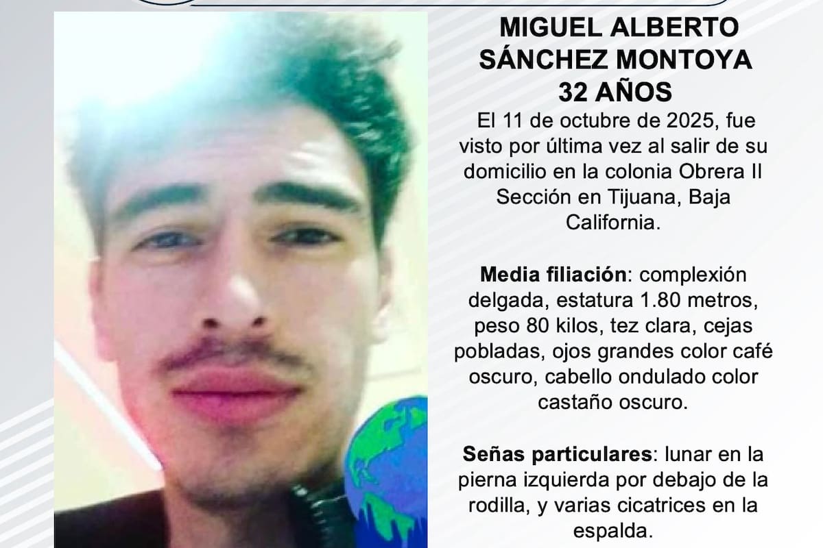 Se busca a Miguel Alberto Sánchez Montoya de 32 años