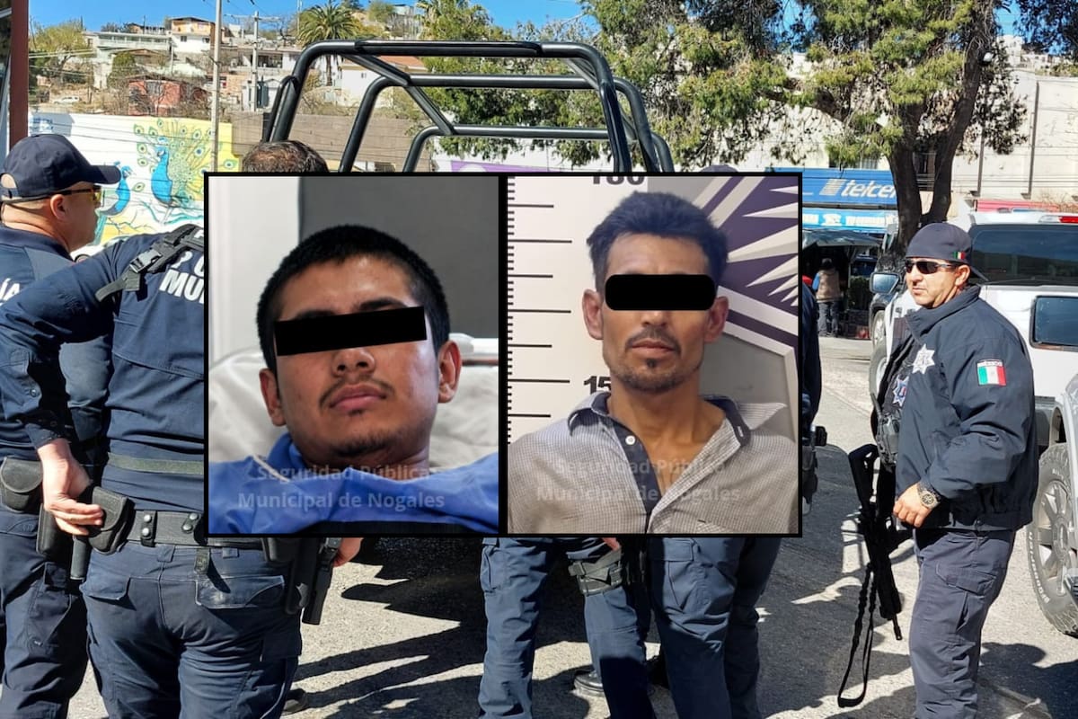 Hombre ataca con machete a policías en Nogales durante atención por violencia familiar; oficial resulta lesionado