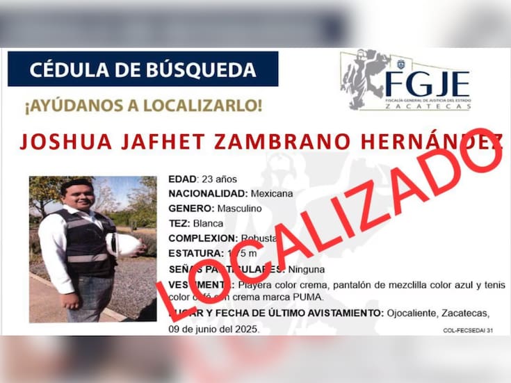 Rescatan al hijo secuestrado del alcalde de Ojocaliente, Zacatecas