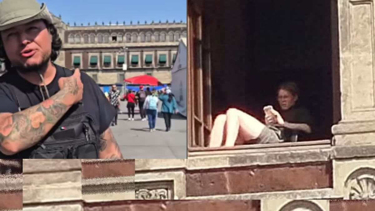 Maestro que grabó a mujer en Palacio Nacional responde tras acusaciones de IA mientras el gobierno rectifica y confirma que sí hubo una persona en la ventana