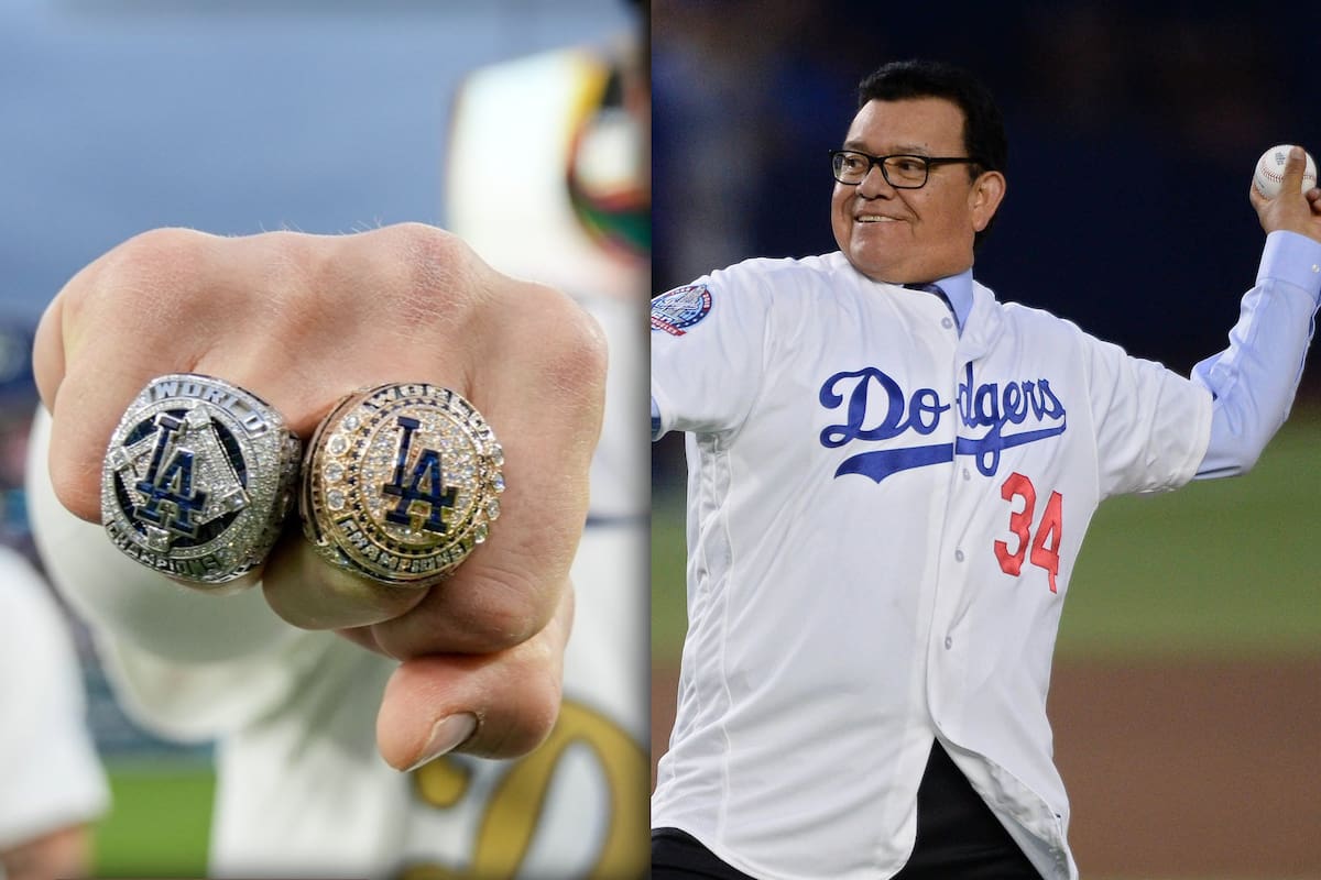 Los Dodgers homenajean a Fernando Valenzuela en sus anillos de la Serie Mundial