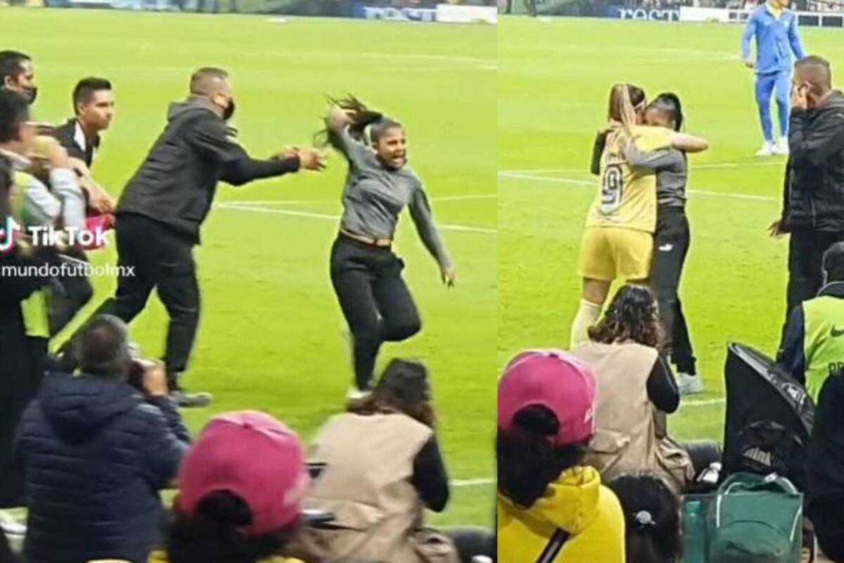 Liga MX Femenil: Aficionada se burla a elementos de seguridad para abrazar a Katty Martínez (VIDEO)
