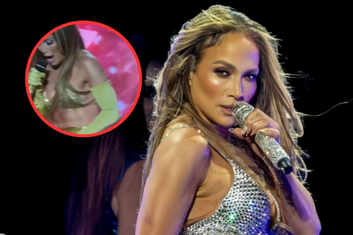 Jennifer Lopez sufre percance con su vestuario en pleno show