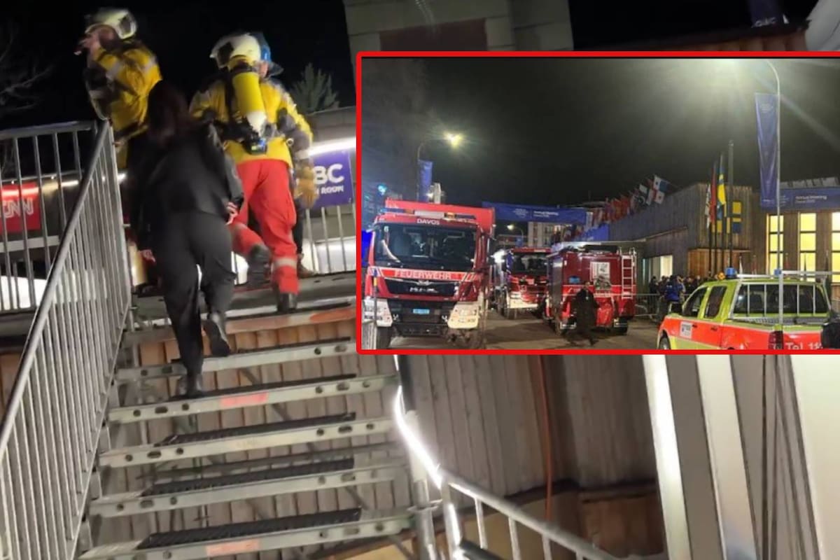 Evacúan sede del Foro Económico Mundial en Davos por incendio horas después de discurso de Donald Trump; Autoridades revelan lo que ocurrió