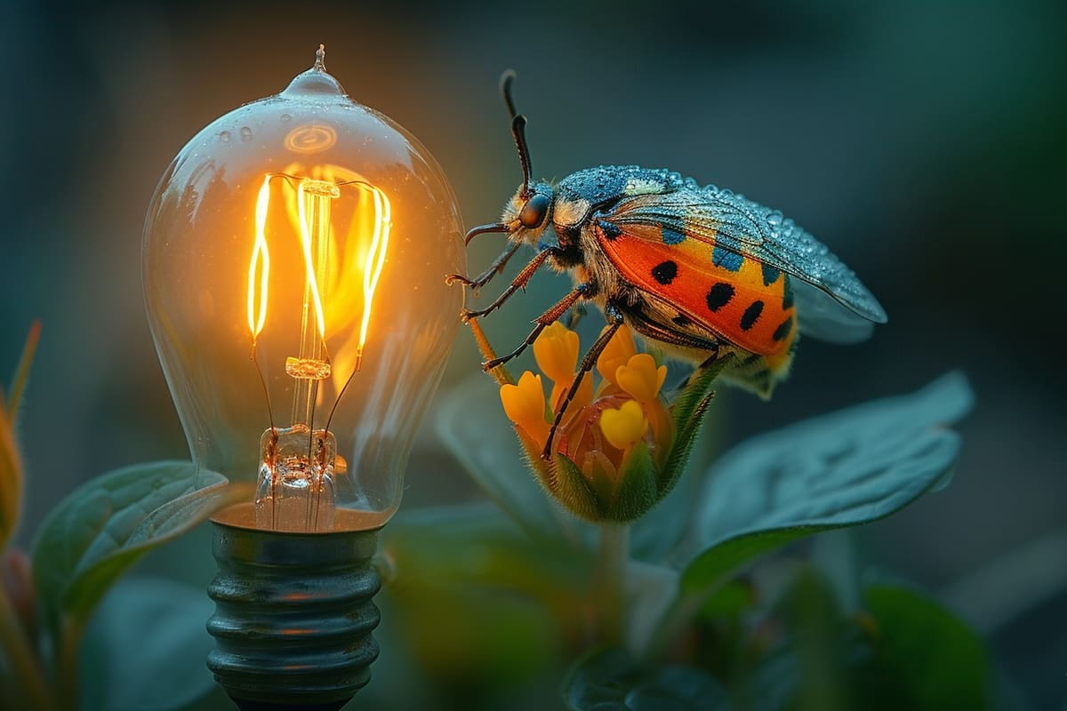 Por qué los insectos siempre vuelan alrededor de las luces por la noche