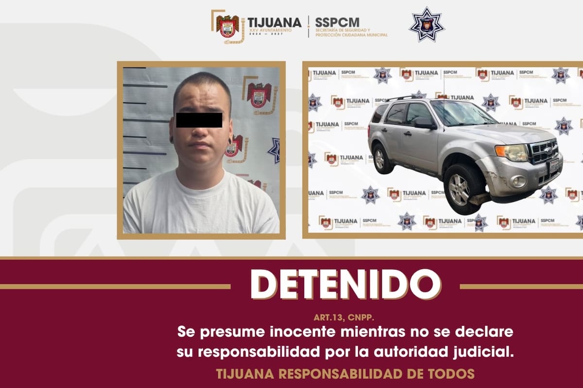 Detienen a hombre por presunta agresión a policía en Tijuana