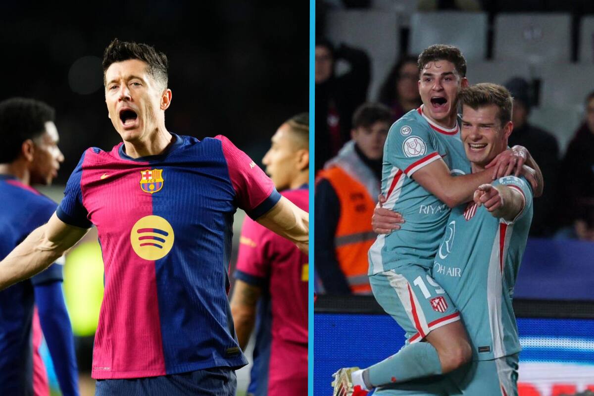 Barcelona y Atlético de Madrid viven feria de goles en la ida de las semifinales de la Copa del Rey