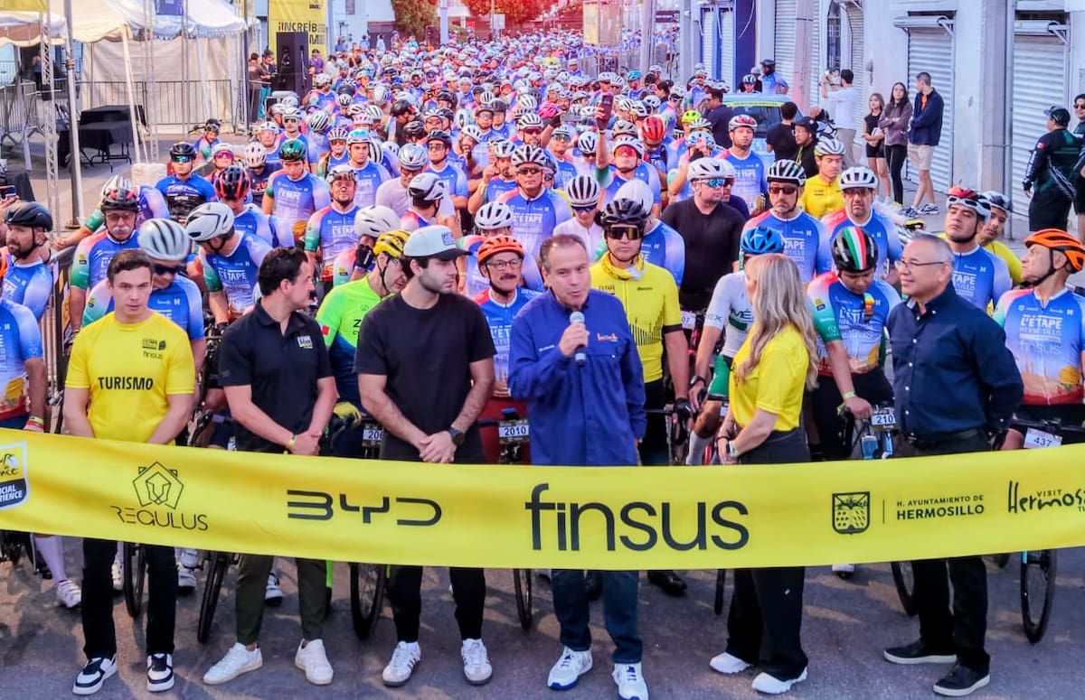 Antonio Astiazarán durante la presentación del L’Étape Hermosillo Tour de France. | Crédito: Julián Ortega