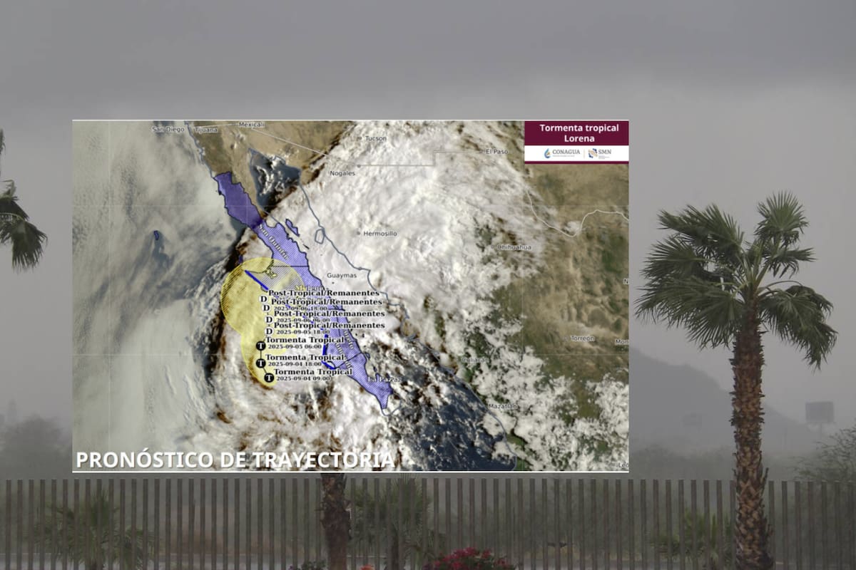 Tormenta tropical Lorena continúa con fuertes lluvias y así va su avance este 4 de septiembre