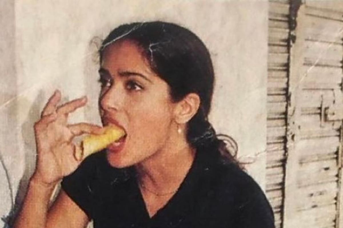 Salma Hayek antes de Hollywood así comía taquitos en la calle