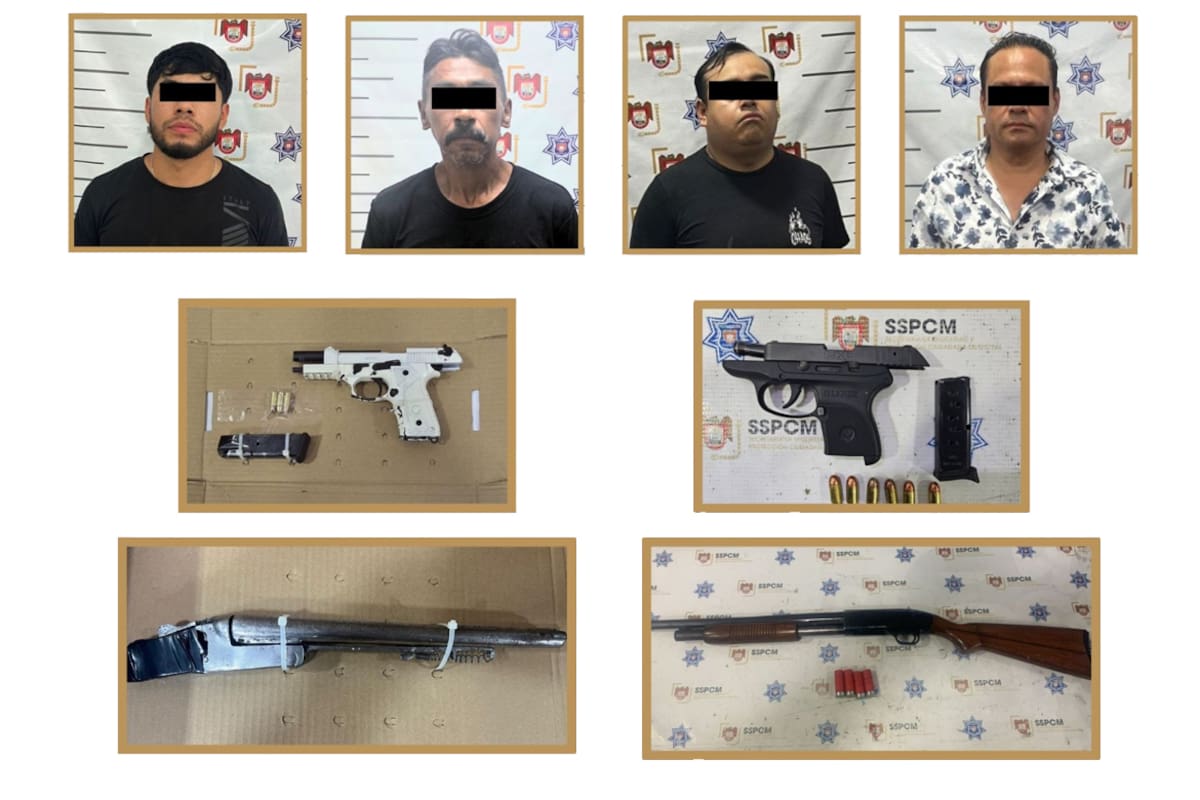 Confiscan armas en cuatro intervenciones distintas en Tijuana