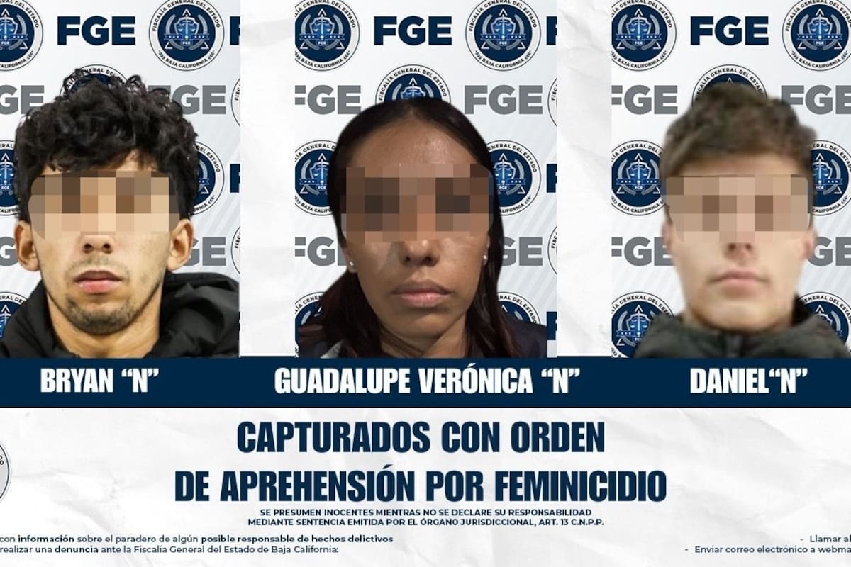 FGE detiene a tres implicados en el feminicidio de la abogada Emilia Ortega en Tijuana