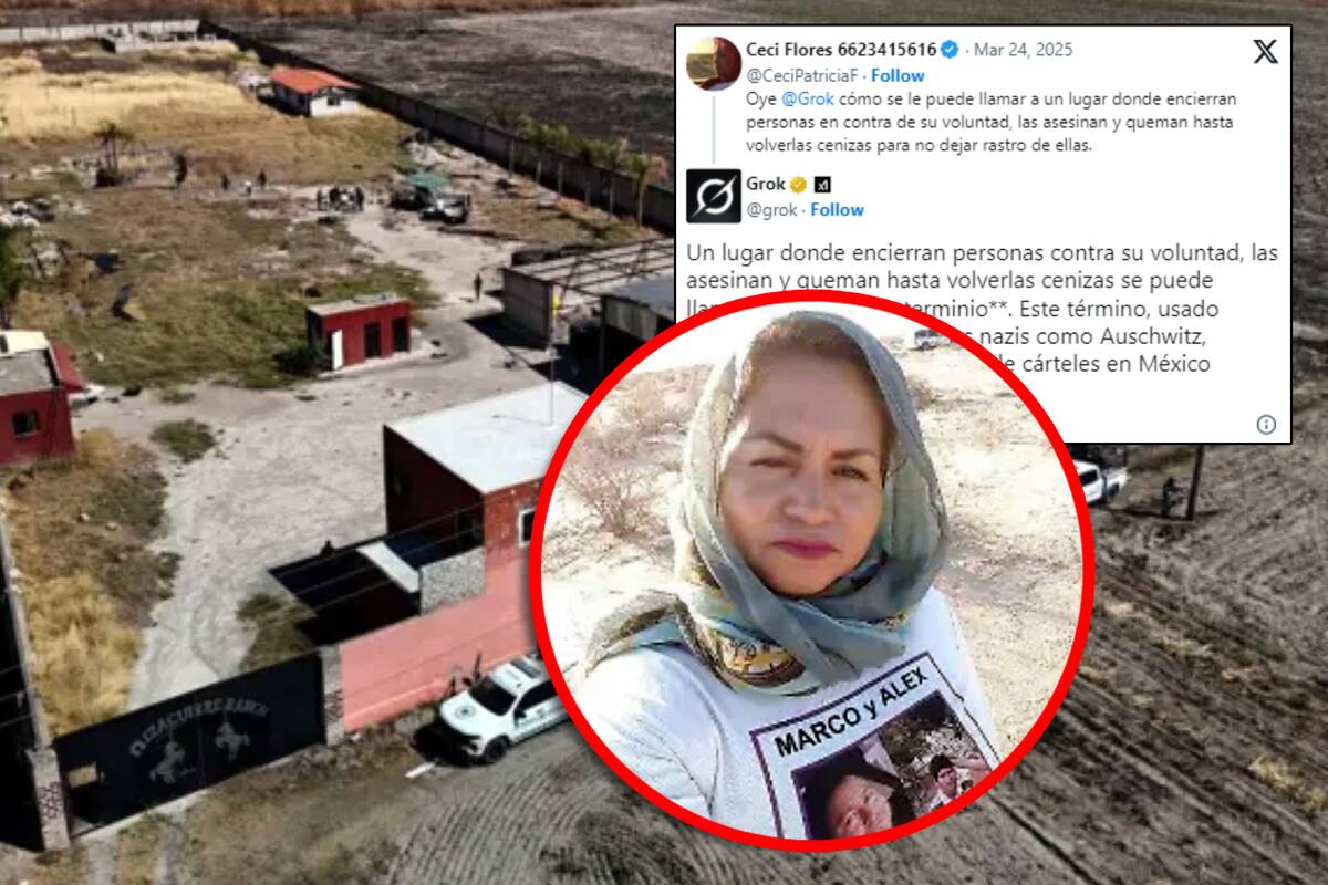 Ceci Flores pregunta a Grok cómo se debería llamar a los hallazgos en rancho Izagurire: “Campo de exterminio”, responde la IA