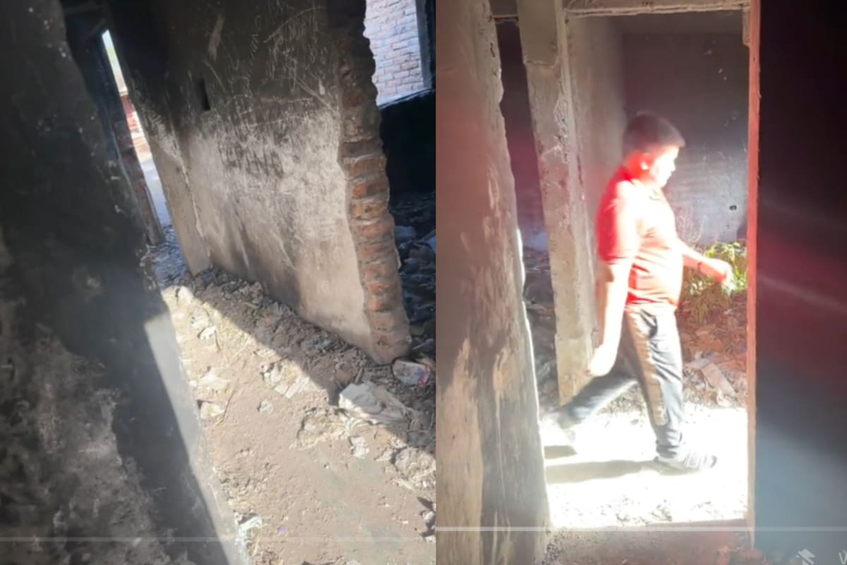 Joven se oculta en una casa abandonada para asustar a gente desconocida (VIDEO)