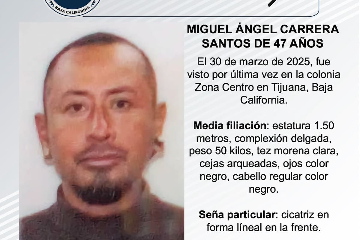 Se busca Miguel Ángel Carrera Santos de 47 años