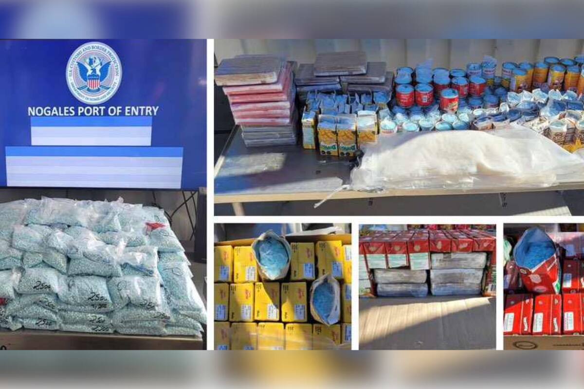 Aseguran casi medio millón de pastillas de fentanilo y otros narcóticos en la garita de Nogales
